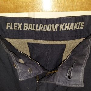 Duluth Trading Co Flex Ballroom Khakis Men’s 34x32 Blue Stretch Work Pants